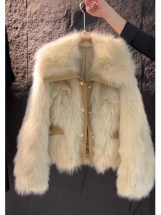 2025冬季气质年轻款仿狐狸毛皮草外套女短款百搭毛毛绒高级感大衣