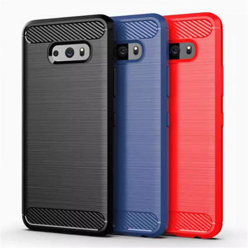 适用LG G8S ThinQ|LM-G810EAW碳纤维拉丝软硅胶防摔手机壳保护套