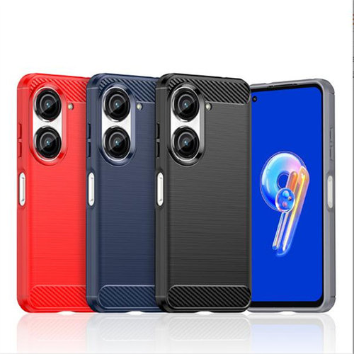 Zenfone华硕10|AI2302碳纤维拉丝软硅胶全包边防摔滑手机壳保护套