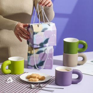 高颜值ins陶瓷水杯胖胖杯伴手礼盒网红咖啡杯礼物活动马克杯礼品