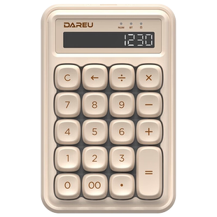 达尔优小方糖Z19计算器/小数字机械键盘2合1蓝牙会记财务办公便携