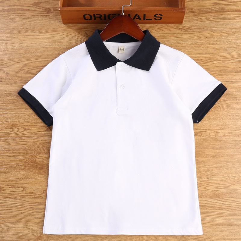 儿童校服纯棉短袖polo衫