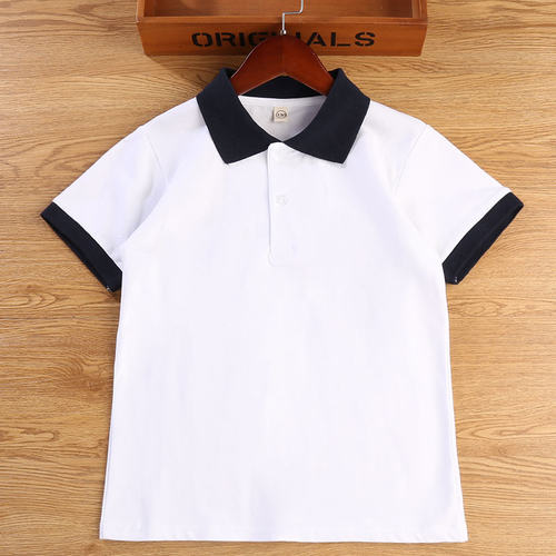 儿童校服纯棉短袖polo衫