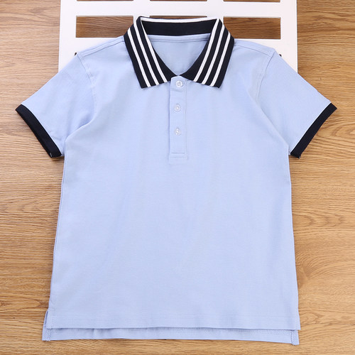 儿童短袖T恤中小学生校服polo衫