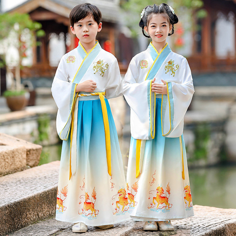 儿童国学服装汉服演出服图片