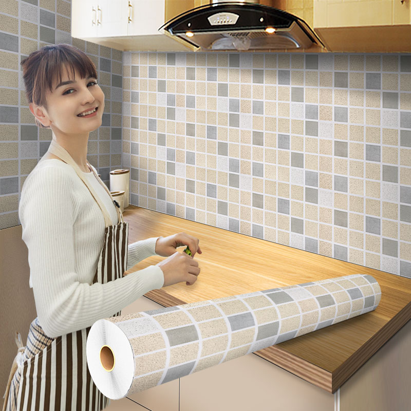 厨房防油贴纸防水自粘台面墙纸好用吗
