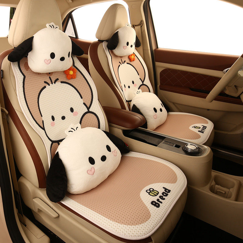 汽车坐垫四季通用座垫可爱座椅套车垫透气通风座套女生高级感女神