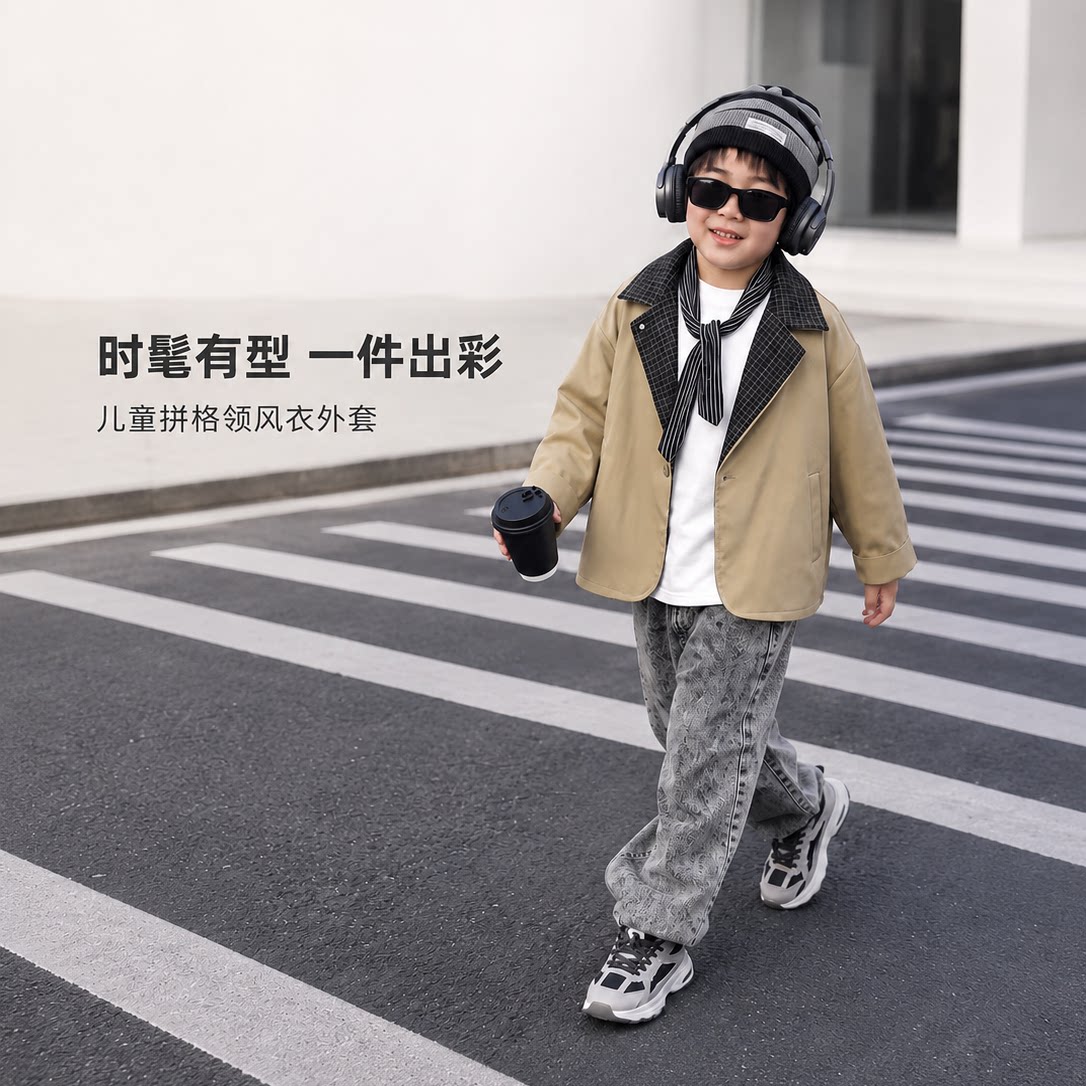 男童秋装风衣2026新款洋气儿