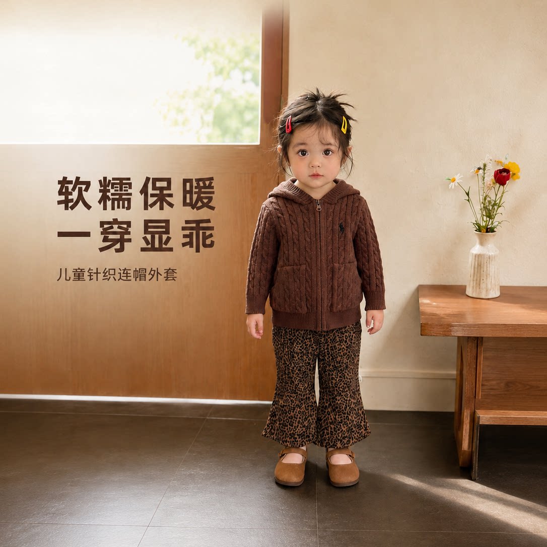 童装女童毛衣开衫春季新款儿童学