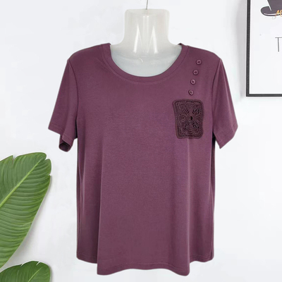 中年妈妈夏季新款莫代尔短袖t恤