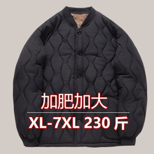 胖子棉服外套爷爷内穿加厚棉袄 加肥加大码 中老年加绒棉衣冬季 男士