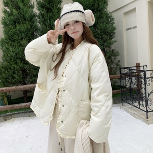 新款 花边甜美轻薄90羽绒服外套 2C189-8342-P205-K308图片