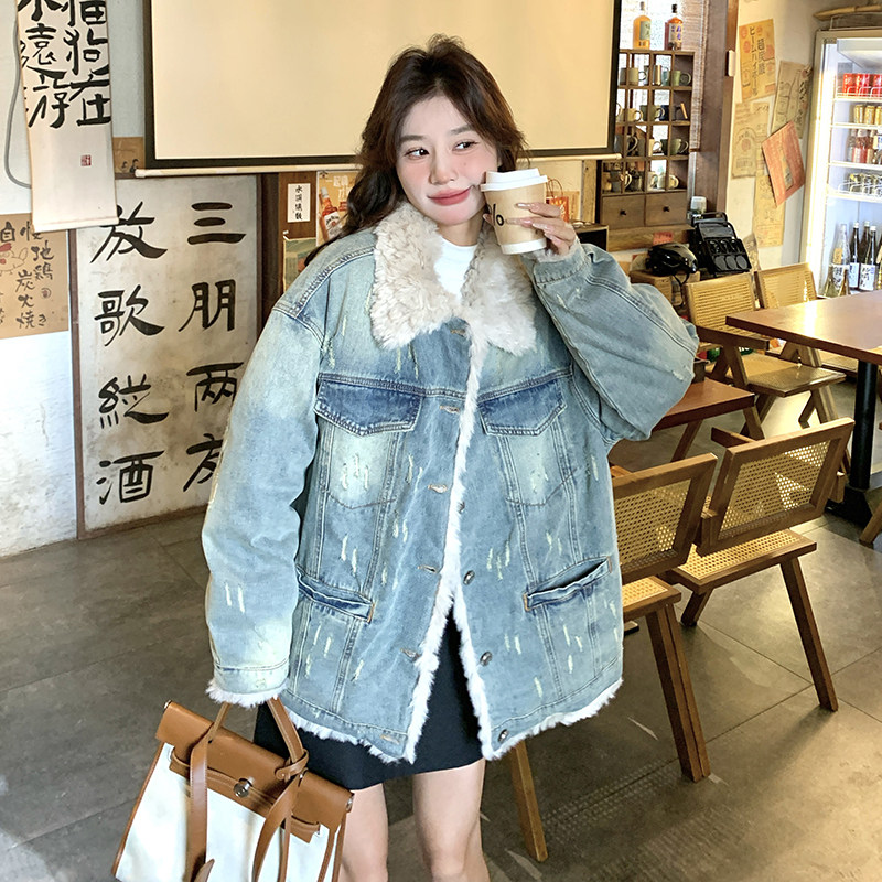 新款大货韩系加厚羊羔毛90羽绒服牛仔外套C189-8855-P305-K458,女装羽绒服,2C189