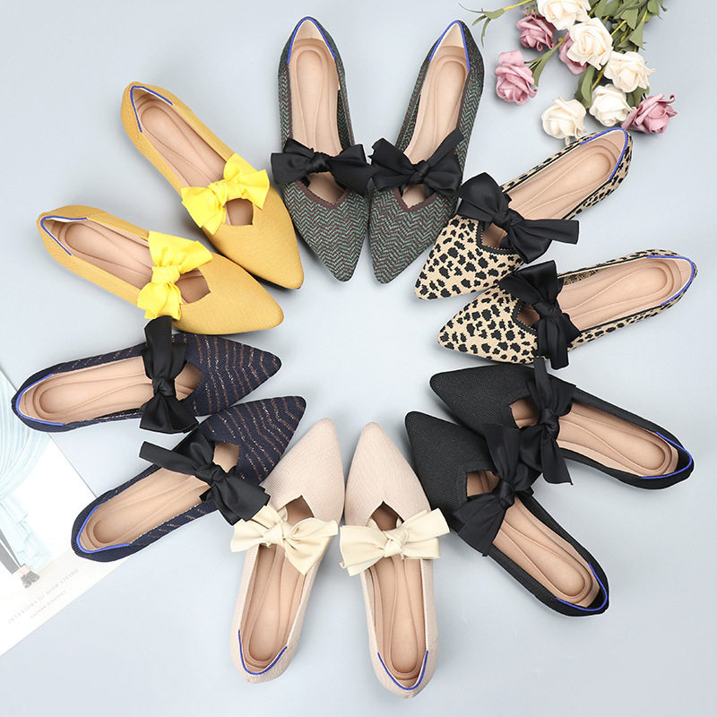 2022年新款春秋王妃欧美同款飞织单鞋豆豆外贸编织平底毛线女瓢鞋,女鞋,浅口单鞋,淘宝优惠券,粉丝福利购,淘宝优惠卷