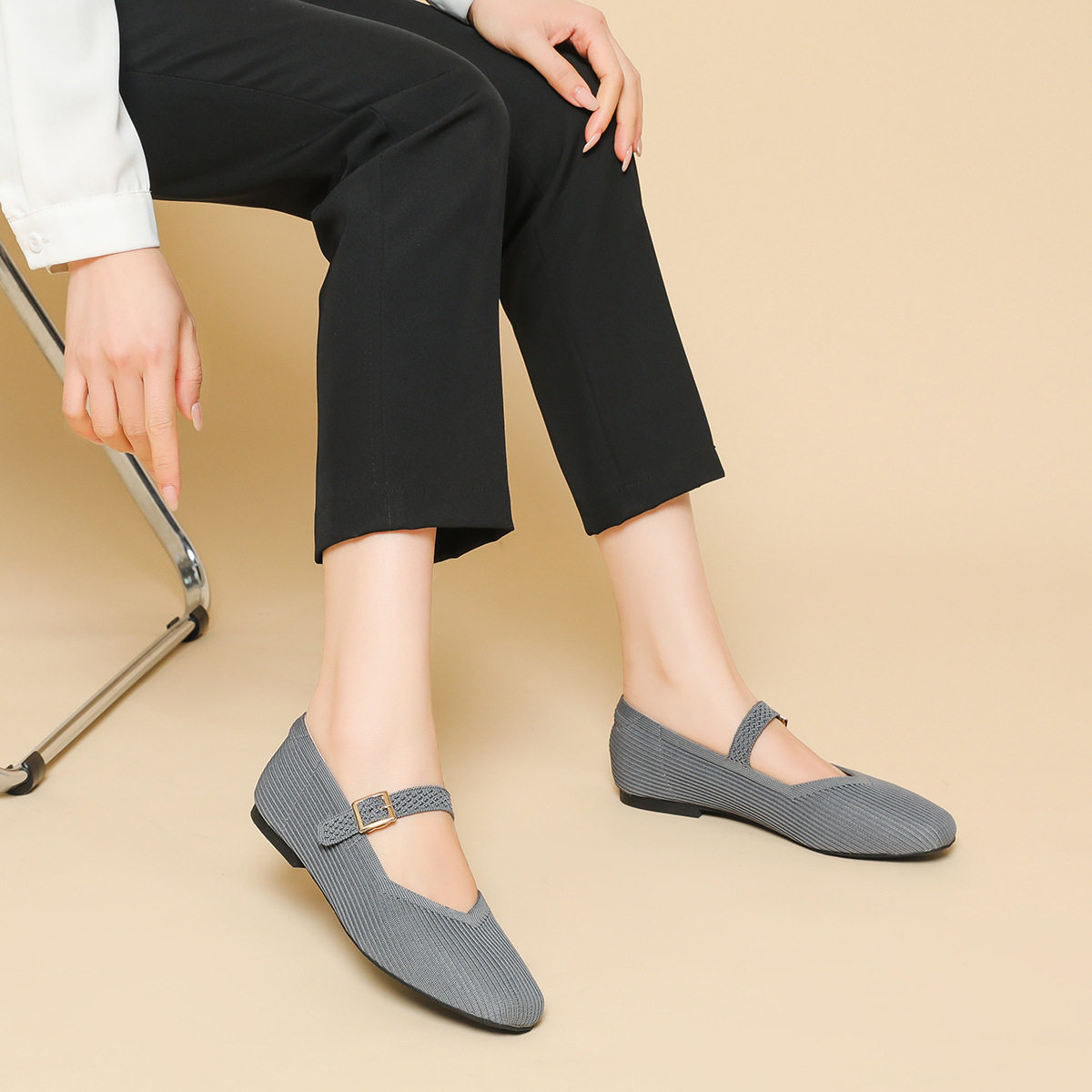 日系王妃鞋2025新款百搭透气针织飞织鞋不累脚孕妈妈鞋平底单鞋女,女鞋,浅口单鞋,淘宝优惠券,粉丝福利购,淘宝优惠卷