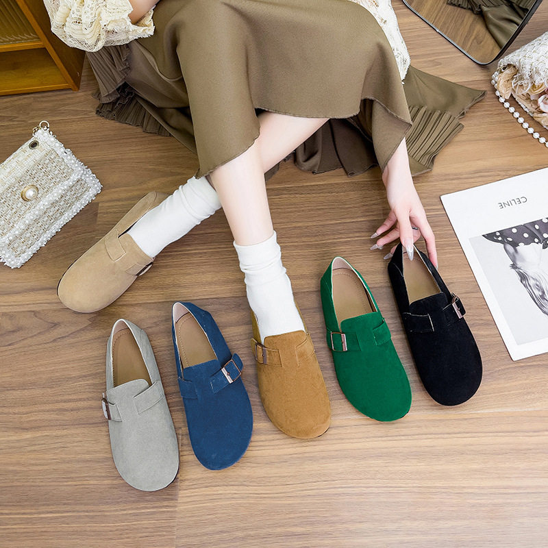 勃肯鞋平底一脚蹬单鞋女2025新款夏秋季豆豆鞋孕妇两穿丑萌博肯鞋,女鞋,浅口单鞋,淘宝优惠券,粉丝福利购,淘宝优惠卷