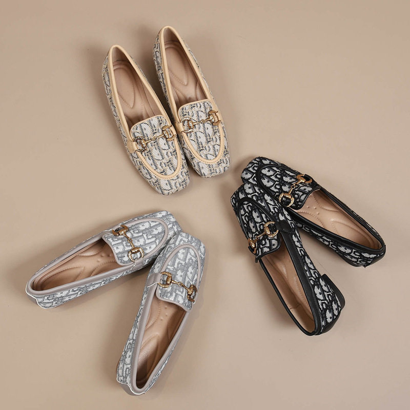 2024年春季新款韩版百搭布面豆豆鞋一脚蹬平底单鞋女懒人鞋,女鞋,浅口单鞋,淘宝优惠券,粉丝福利购,淘宝优惠卷