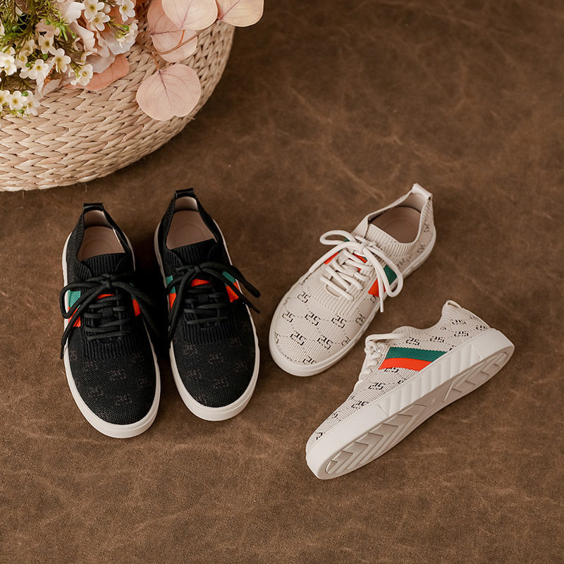 乐福鞋女2024新款百搭软面薄款软底飞织休闲鞋平底运动鞋系带板鞋,女鞋,浅口单鞋,淘宝优惠券,粉丝福利购,淘宝优惠卷