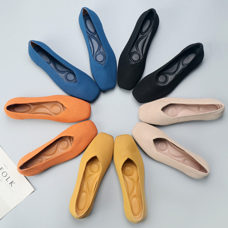 飞织蛋卷欧美王妃鞋单鞋豆豆鞋编织平底大码女鞋软底针织方头船鞋,女鞋,时尚休闲鞋,淘宝优惠券,粉丝福利购,淘宝优惠卷