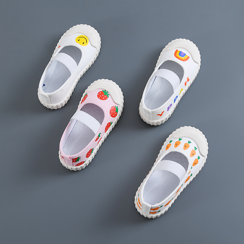 春夏日常簡約兒童幼兒園帆布鞋