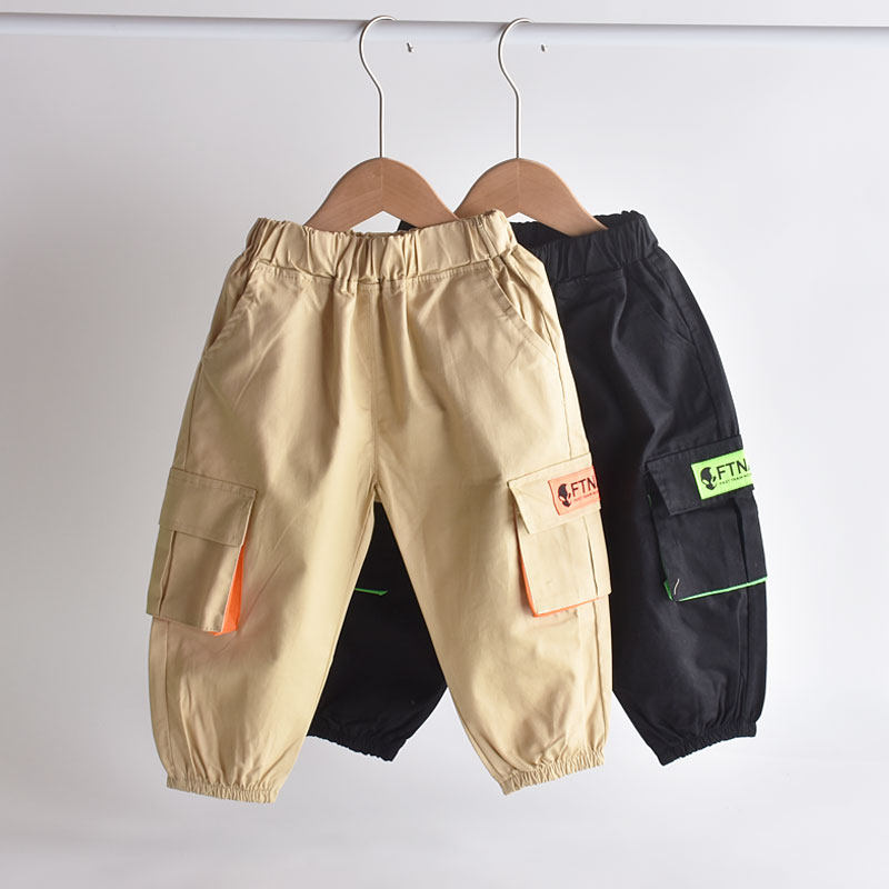 帅气工装裤~男童裤子春秋款2025新款韩版春装儿童时髦男孩休闲裤