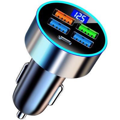 车载充电器超级快充点烟器转换插头大功率汽车用usb接口手机车充