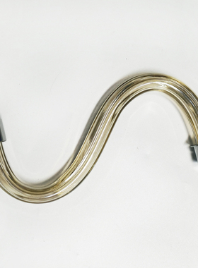 蜡烛水晶灯灯臂干邑黄色银头吊灯壁灯S形弯管DIY改装灯具灯饰配件