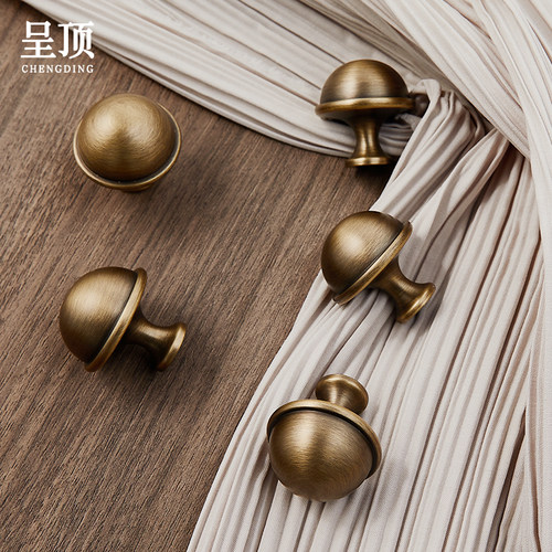 古铜色黄铜柜门抽屉复古拉手