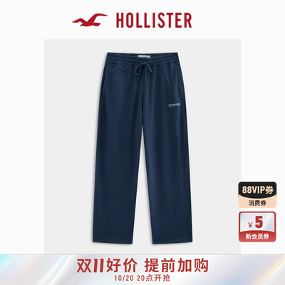 Hollister校园宽松运动卫裤