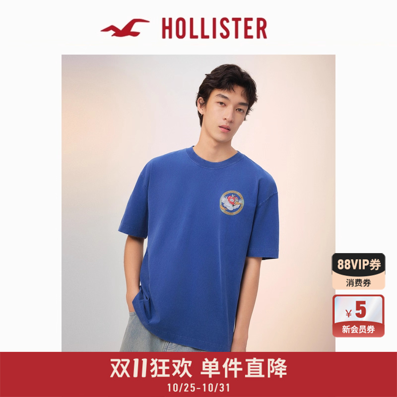 Hollister重磅棉质短袖T恤