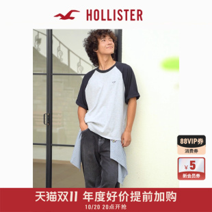 5461 324 Hollister经典 小海鸥图案25夏情侣重磅棉质T恤男女装