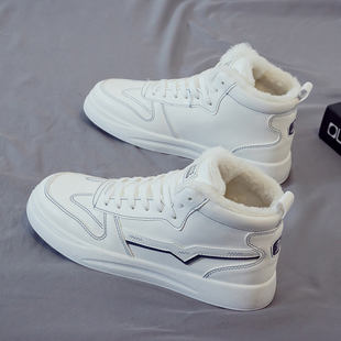 高帮加绒加厚保暖棉鞋 雪地冬鞋 运动板鞋 休闲小白潮鞋 潮流男鞋 夏季