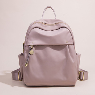 25新款 双肩包女尼龙休闲百搭轻便背包轻便上班通勤大容量学生书包