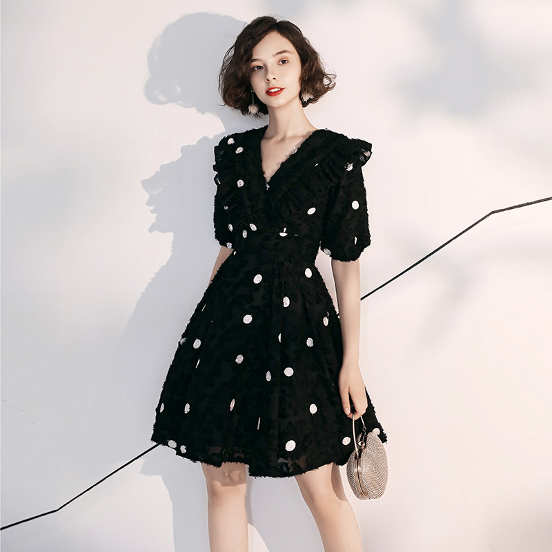平时可穿法式宴会晚礼服短款学生18岁小个子成年礼女生仙气连衣裙