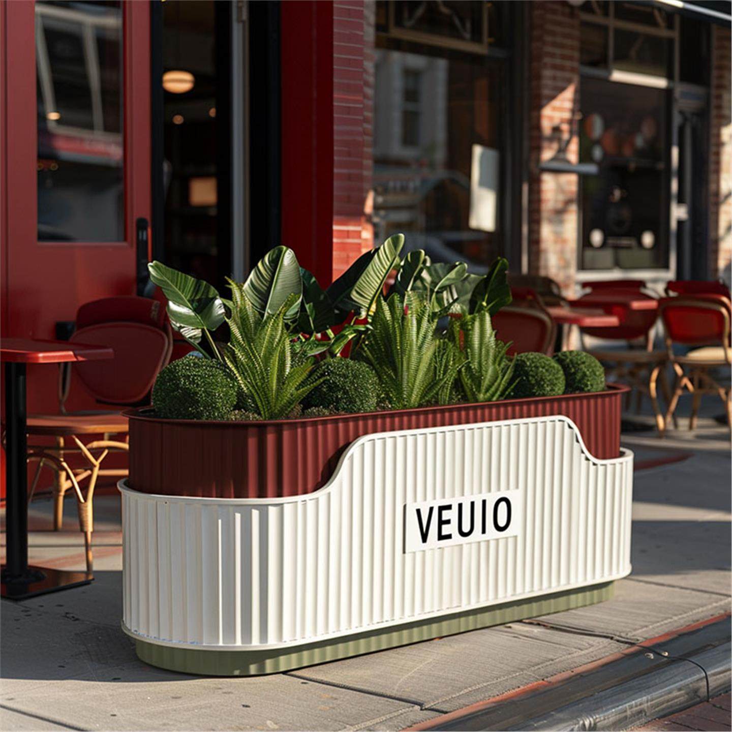 户外设计师庭院隔断花箱组合花园绿植种植箱园林景观围挡花槽定制