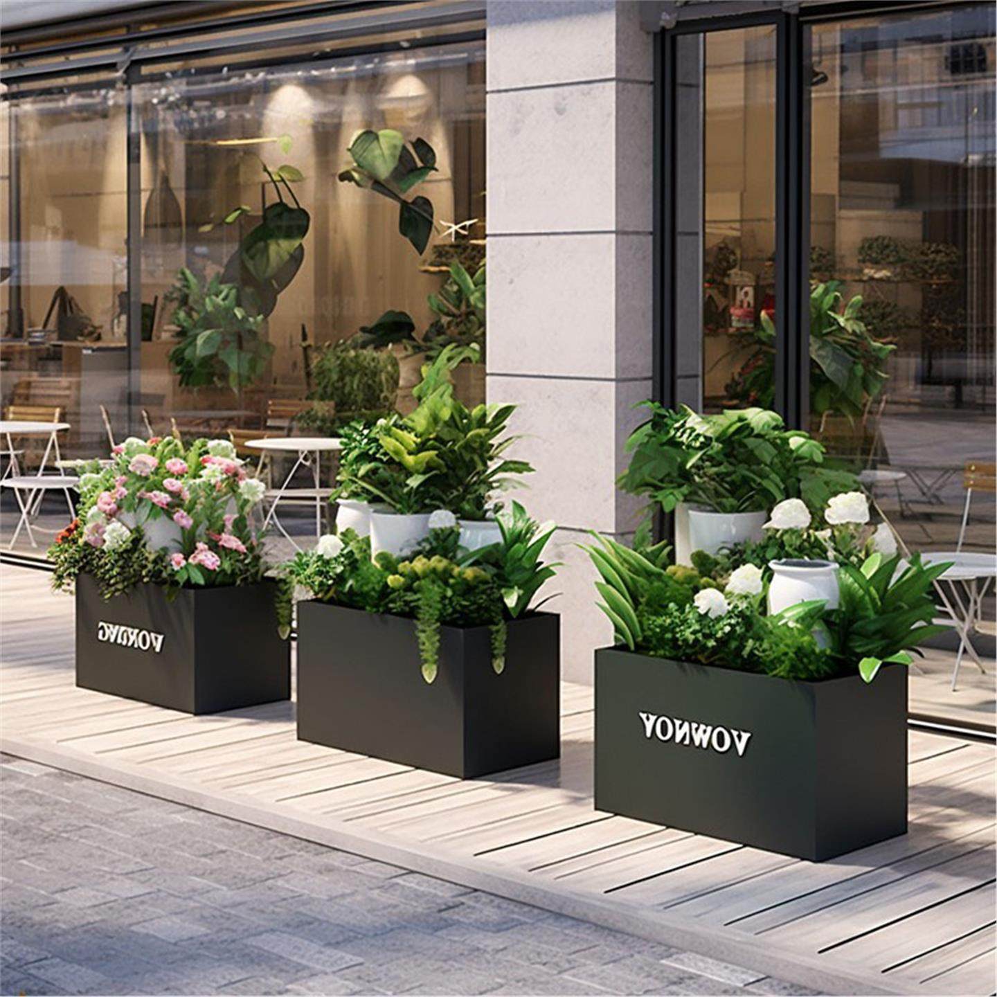 北曼会户外花箱组合餐厅隔断广场商业街售楼部绿植种植箱花坛花槽