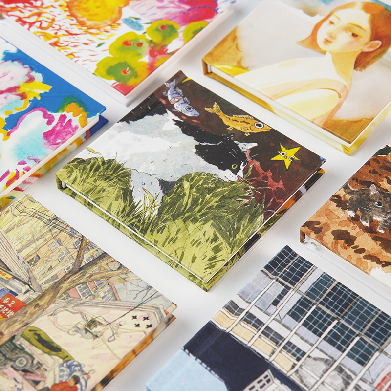 温莎牛顿定制水彩手账本300g中粗纹进口经典版水彩纸14张