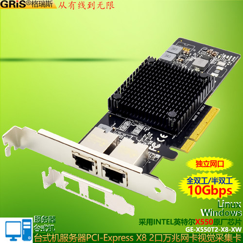 GRIS台式机服务器工业级万兆网卡