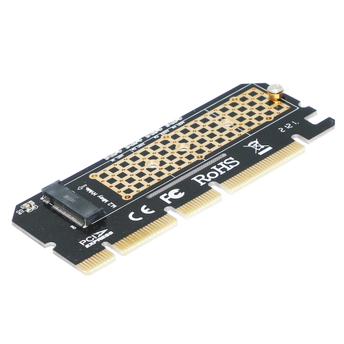 PCI-E3.0 X1 4 8 16转NVME转接卡M key扩展卡固态硬盘盒M.2高速SSD台式机服务器不支持NGFF协议RAID阵列B-keY