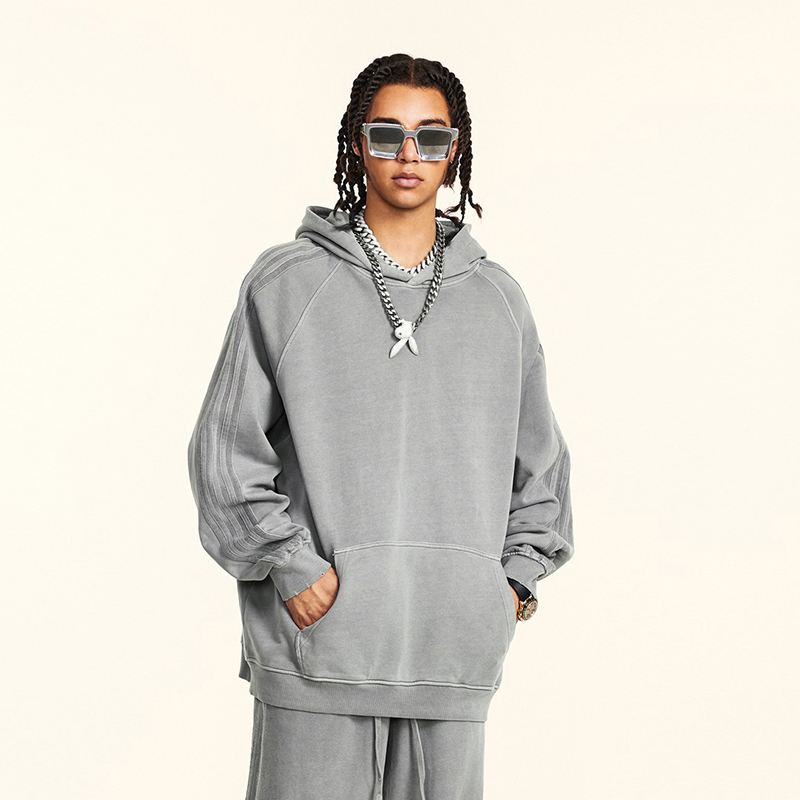 美式水洗做旧410G连帽卫衣