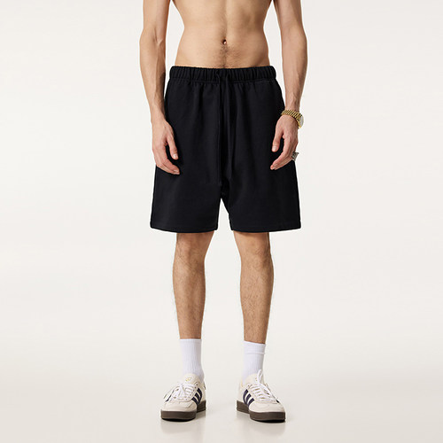 440G重磅纯色休闲运动五分裤