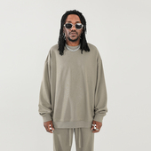 440G重磅毛圈纯色卫衣男潮牌高街基础款 休闲套头圆领宽松上衣秋冬