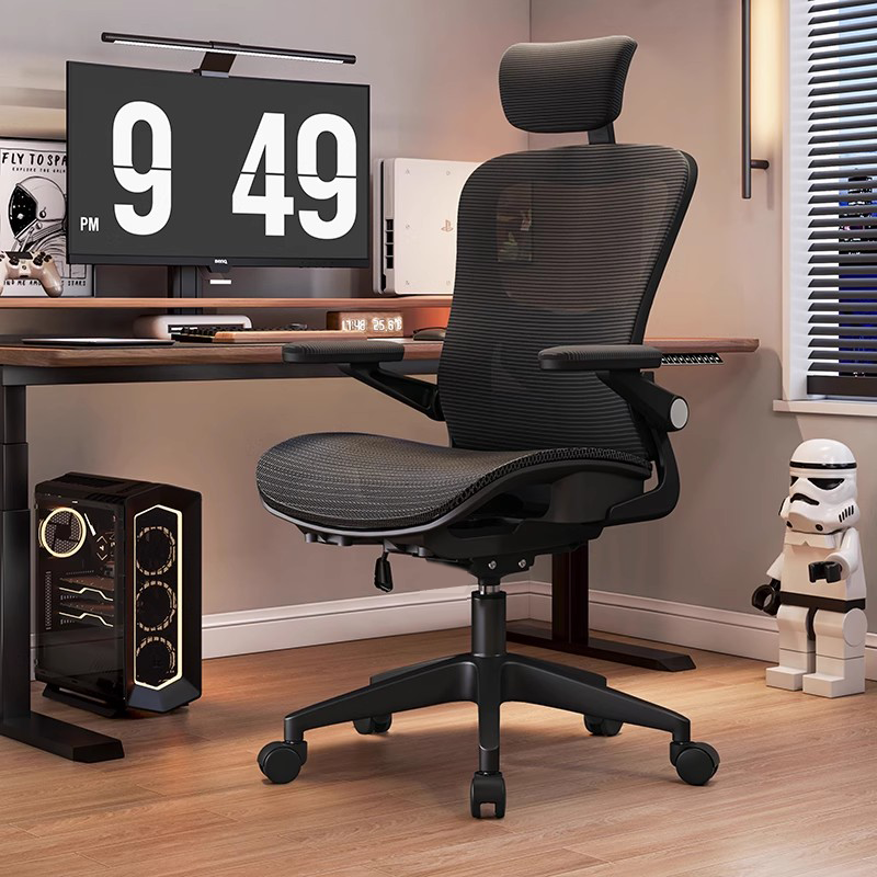 电脑椅家用人体工学椅靠背办公椅久坐舒适透气升降转椅宿舍电竞椅