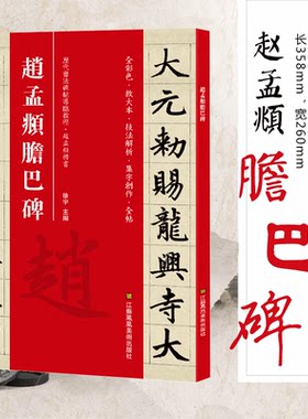 正版包邮 赵孟俯楷书字帖 赵孟俯胆巴碑楷书入门书法字帖 初学者教程放大版毛笔书法碑帖赵孟眺硬笔临摹字帖书籍