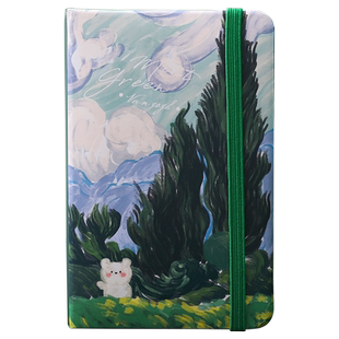 金谷笔记本子A6随身带的小号便携A7迷你记事本复古学生用绑带简约