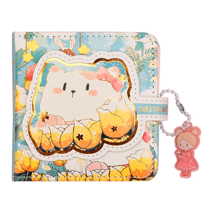 金谷文具mini迷你秘密花园彩页本PU皮磁扣本便携随身精致口袋小本子高颜值少女心小号手账本笔记本可爱小本本