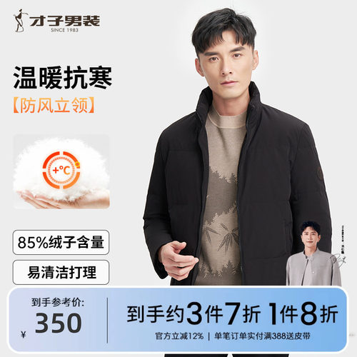 TRiES/才子商务休闲立领羽绒服