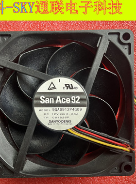 三洋9GA0912P4G09 9GA0912P4G08 12V 0.28A 9cm9025四线pwm风扇
