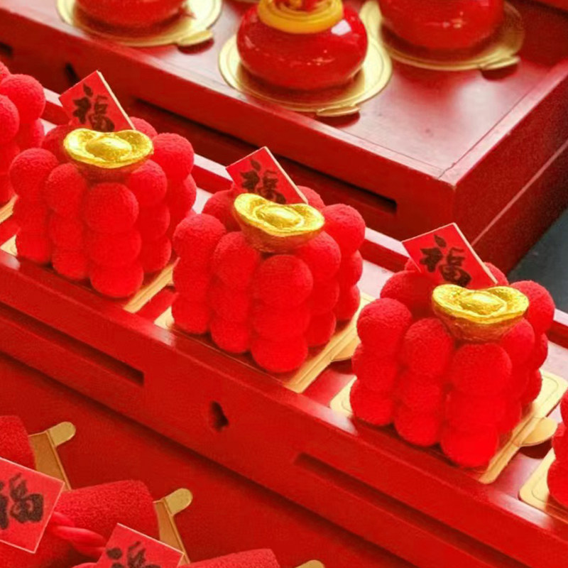 6连魔方魔球慕斯蛋糕硅胶模具