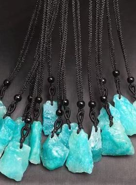 好记水晶天河石原石吊坠项链毛衣链配饰小众清冷高级随机发送朋友